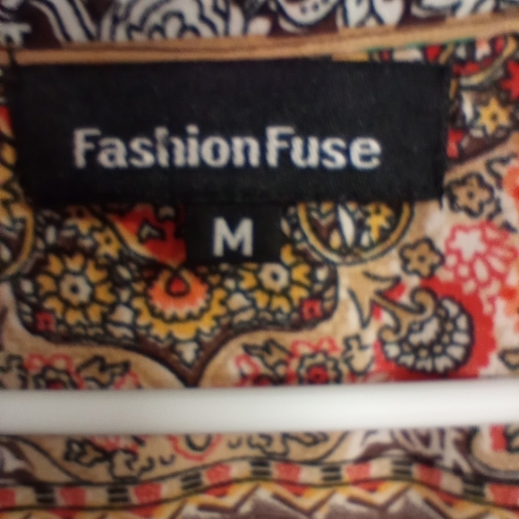 Fashion Fuse Kimono Kaftan Coverup Top Boho Print Tie Waist, Size Medium - Picture 11 of 12